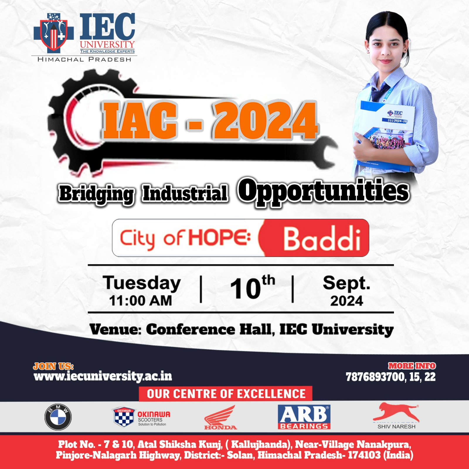 IEC University is delighted to host IAC-2024 (Industry-Academia Conclave 2024), a premier event that brings together the best minds from industry and academia to explore opportunities for collaboration, innovation, and growth.